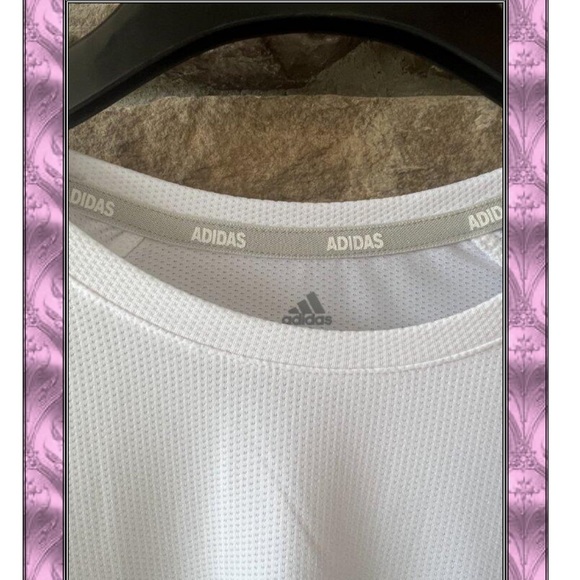 NWT adidas Knit Base Layer Long Sleeve White Golf Shirt with UPF 50 SunBlock - Picture 5 of 7